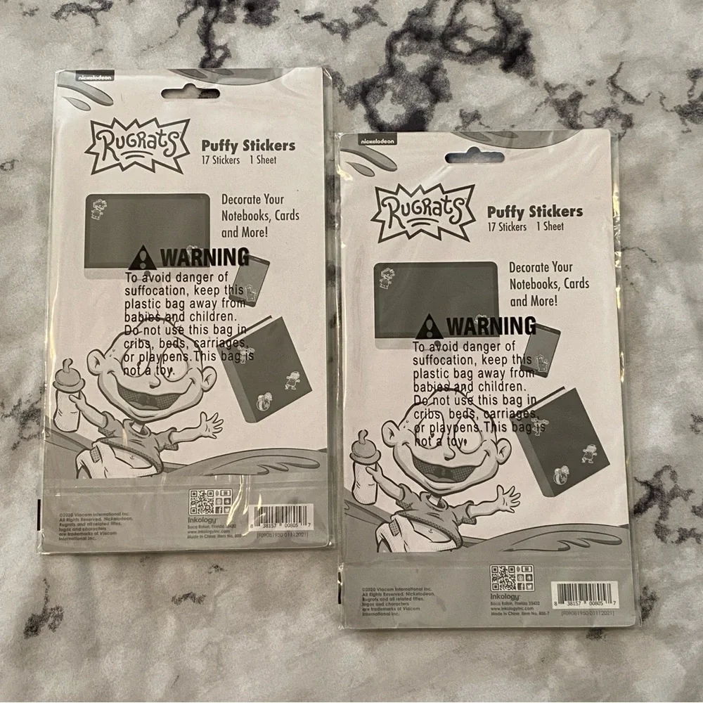 Nickelodeon 2 Rugrats Puffy Sticker Sheets - Picture 2 of 2